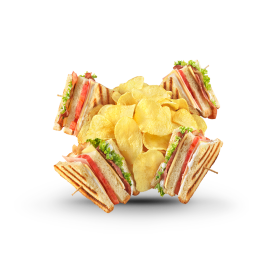 Club Sandwich with Salted Chips