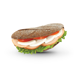 Mezzaluna with Carob Smoked Turkey & Manouri