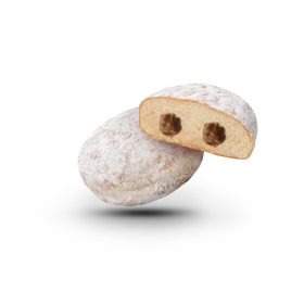 Donut with Praline filling & Powdered sugar Piece
