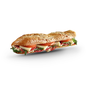 Baguette with dry salami & PDO Cretan Graviera