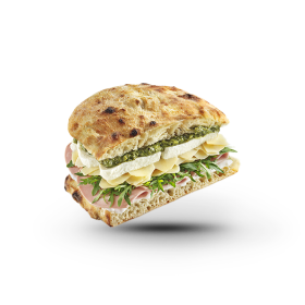 Focaccia Bianca with Mortadella & Mozzarella